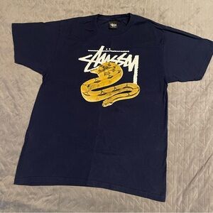 Stussy t‎ shirt mens medium pre-owned condition blue